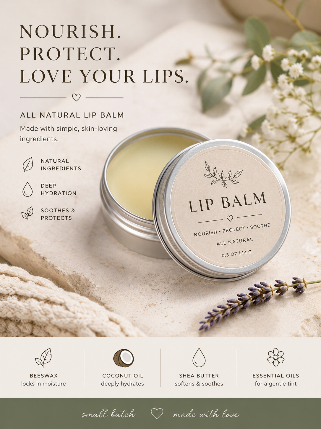 Tallow lip balm